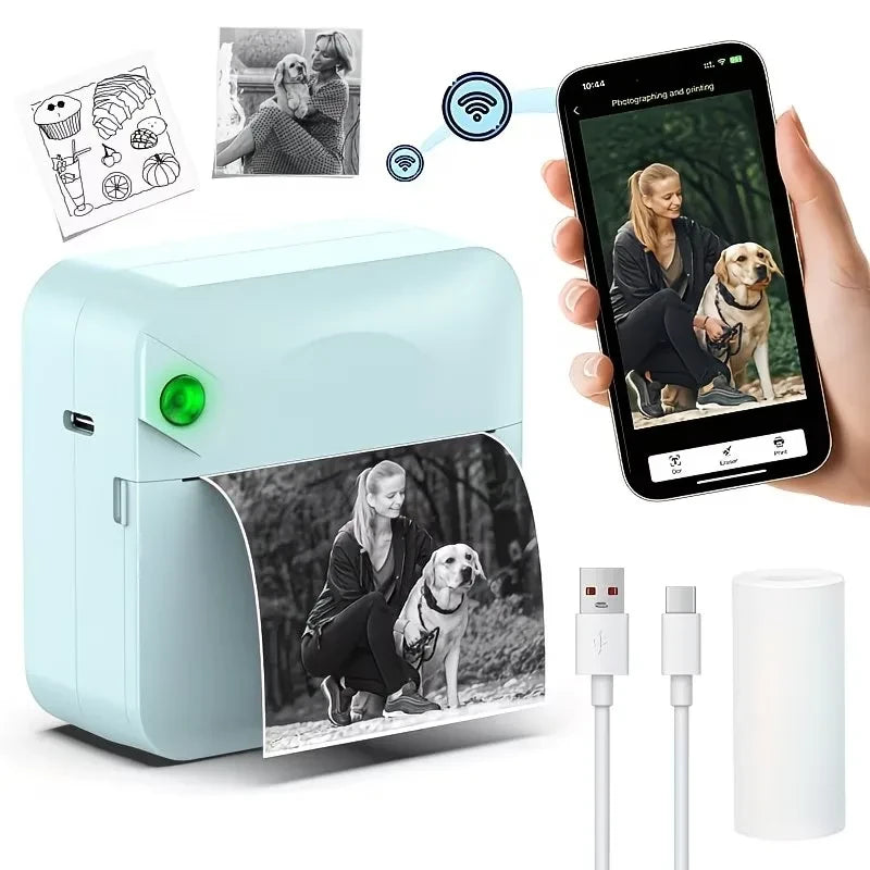 Portable Mini Thermal Sticker Printer