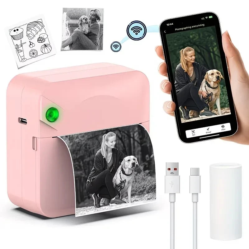 Portable Mini Thermal Sticker Printer