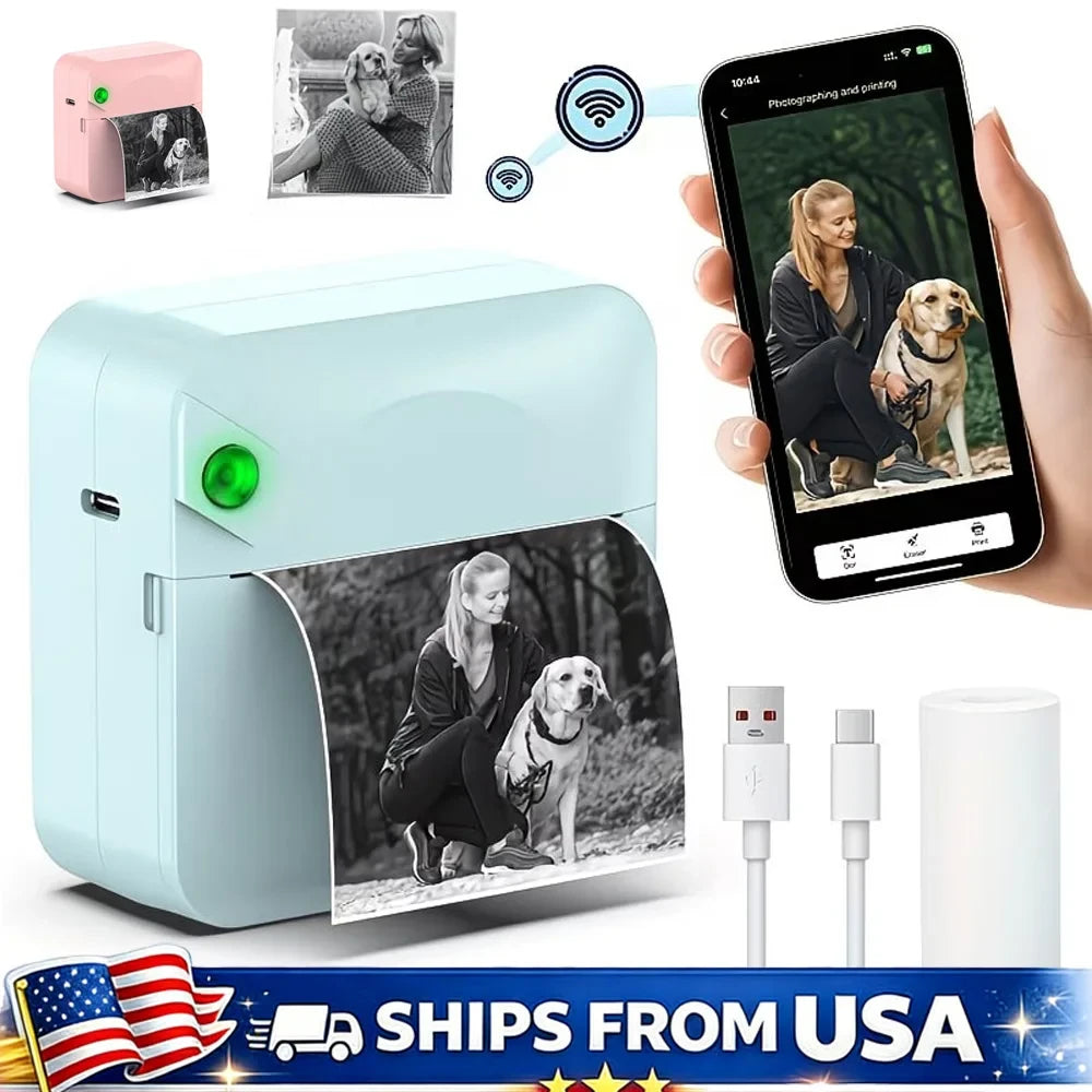 Portable Mini Thermal Sticker Printer